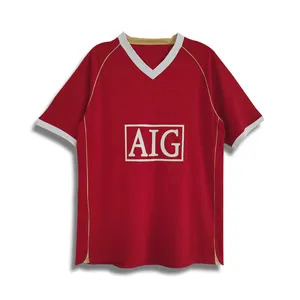 Camisa de futebol vintage de secagem rápida respirável para casa camisa de futebol retrô