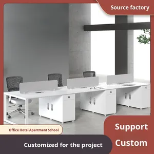 Đơn giản và hiện đại mở rộng bàn văn phòng gỗ rắn và melamine cho nhân viên máy tính sử dụng đa năng đồ nội thất văn phòng - Product Image 3