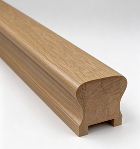 Rampe d'escalier en chêne de style transitionnel, balustrade intérieure, accessoires de rampe, pour projets de villas et d'hôtels, vente en gros et sur mesure - Product Image 3