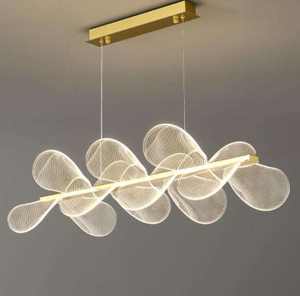 Lustre design nordique rond cercle plafond acrylique suspensions pour salon chambre hôtel - Product Image 1