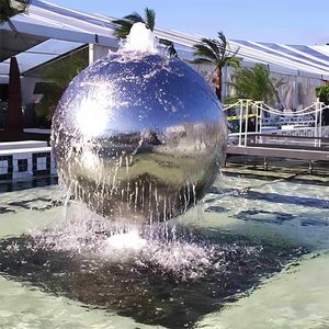 <span class=keywords><strong>Fontaine</strong></span> à eau en acier inoxydable avec éclairage <span class=keywords><strong>solaire</strong></span>, étanche, style Art déco, taille personnalisable, <span class=keywords><strong>boule</strong></span> de <span class=keywords><strong>fontaine</strong></span>, logo décoratif - Product Image 5