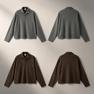 Striped long sleeved 2026 autumn new product contrasting neutral loose casual long sleeved T-shirt - Product Image 1