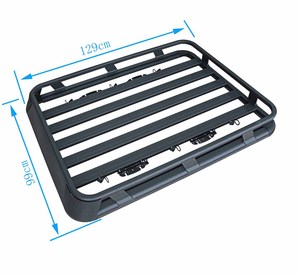 Portapacchi Universale in Lega di Alluminio Nero per Auto, SUV, 4x4, <span class=keywords><strong>Fuoristrada</strong></span>, Portabagagli 100kg+ per Viaggi e Campeggio - Product Image 3