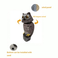 Décoys de chouettes rotatifs à 360° pour l'intérieur/l'extérieur, en plastique, pour effrayer les oiseaux et les écureuils, accessoires de chasse