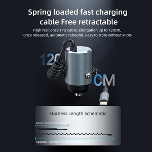 Nouveauté 30W Mini alliage chargeur rapide pour <span class=keywords><strong>téléphone</strong></span> 5V3A câble de charge rapide à ressort gratuit ignifuge caméra ordinateur portable - Product Image 2