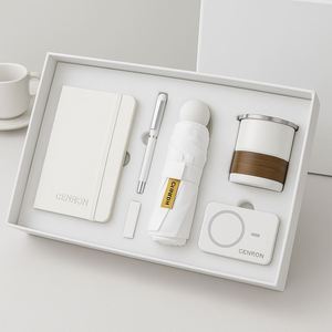 Business Gift Set A5 <b>Leather</b> Notebook <b>Diary</b> with UV Printed Pen Custom Logo Luxury Presentation Box for VIP Clients Executives - Product Image 3