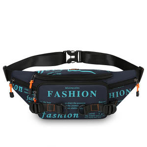 Sac de poitrine à lettrage tendance pour homme, bandoulière réglable, sac à bandoulière portable pour cyclisme en extérieur, gris, noir, vert militaire, bleu foncé - Product Image 4