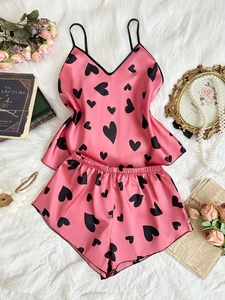 Nuovo <span class=keywords><strong>pigiama</strong></span> da donna alla moda e Sexy <span class=keywords><strong>con</strong></span> scollo a V <span class=keywords><strong>con</strong></span> stampa a cuore semplice e carino <span class=keywords><strong>pigiama</strong></span> da donna - Product Image 6