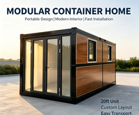 Maison modulaire pliable 5,8*2,46*2,48m, petite taille, conteneur préfabriqué pliable, idéale pour bureau, salle de sécurité, poste de garde