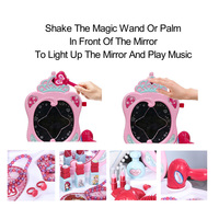 Ensemble de jouets de coiffeuse pour filles, princesse, jeu de simulation, table à maquillage, jouet de maquillage pour enfants