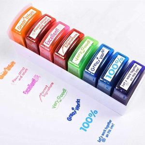 Timbres de bureau en plastique, logo personnalisé multifonctionnel, à verrouillage automatique, promotion, - Product Image 5