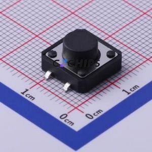 TS-1094S-A6B3-D1 Tactile Switch SMD-4P,12x12mm Switch Single Pole Single Throw Round Button 2.5N 12mm - Product Image 1