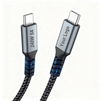 Cable de Carga Rápida USB Tipo C a Tipo C, Nuevo y Popular, 240W 5A, Alta Calidad, Trenzado de Nailon, 1m 2m 3m, Cable USBC