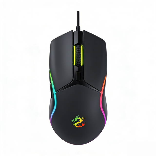 Wired RGB Optical Gaming Mouse Ergonomic 8500 DPI 6 Buttons Programmable LED Backlit Gamer Mouse for PC Laptop