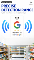 Carte NFC personnalisée pour avis Google - Carte d'avis positif pour restaurant activée par téléphone mobile, avec puce NFC215, modèle personnalisé