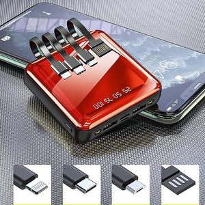 Mini 20000mAh USB Type C Power Bank External <b>Battery</b> with Built-in <b>Cable</b> for Mobile Phones Power Banks & Power Station - Product Image 3