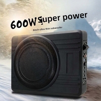 Haut-parleur de voiture 12V haute puissance en alliage d'aluminium, mise à niveau audio sous le siège, subwoofer actif ultra-plat de 8 pouces, 50-150Hz, 75-90dB