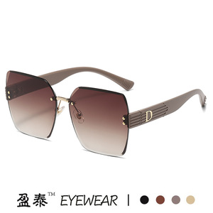 Eyewear Frameless Gradient Sunglasses UV400 Women's Fashion Sun <b>Glasses</b> - Product Image 5