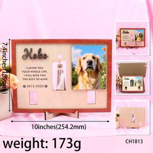 Gepersonaliseerde ecologische hondenherdenkingsdecoratie van hout voor aan de muur, bewaart de hondenharen als een loyale herinnering - Product Image 4