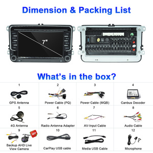 Radio con GPS para coche, receptor de Audio con pantalla táctil, <span class=keywords><strong>Bluetooth</strong></span>, estéreo, CarPlay, para VW, Skoda, Seat, Golf, Passat, Jetta - Product Image 6