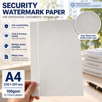Carta Anticontraffazione A4 Personalizzata all'Ingrosso con Filigrana, 100gsm, Foglio Interno di Sicurezza per Stampa Documenti Ufficiali