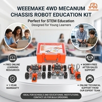Kit Educativo de Robótica STEM con Chasis Mecanum 4x4 para Niños Mayores de 8 Años, Programación con Microbit para Aprender Python