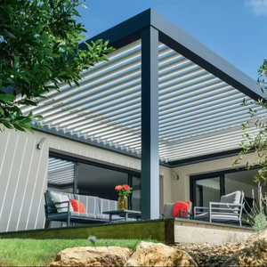 Pérgola de Aluminio Bioclimática con Techo de Láminas Ajustables para Jardín Exterior, Resistente a la Lluvia, Modelo <span class=keywords><strong>DUODA</strong></span> 888 - Product Image 1