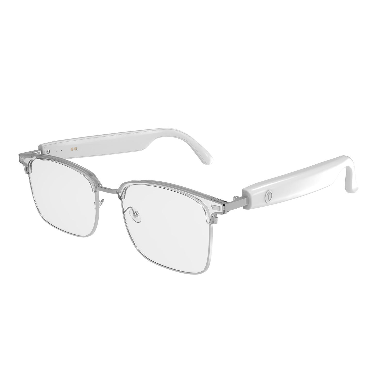 White + silver frame