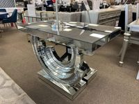 Table console de cheminée à miroir en diamant écrasé de luxe étincelant Offre Spéciale de grande classe