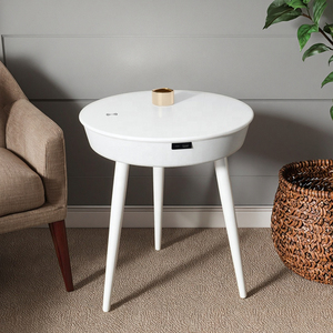 <span class=keywords><strong>Tavolino</strong></span> Smart in <span class=keywords><strong>Vetro</strong></span> e <span class=keywords><strong>Legno</strong></span> con Caricatore Wireless e Altoparlante per Casa, Sala da Pranzo, Villa, Soggiorno, <span class=keywords><strong>Tavolino</strong></span> da Caffè - Product Image 5