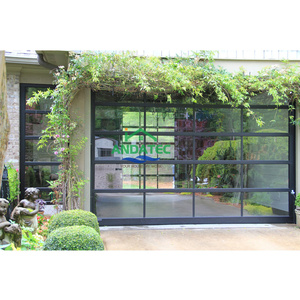 <span class=keywords><strong>Porte</strong></span> <span class=keywords><strong>de</strong></span> <span class=keywords><strong>garage</strong></span> en verre à cadre blanc minimaliste avec élévateur motorisé pour maison résidentielle - Product Image 1