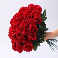 Penjualan Langsung Pabrik Bunga Buatan Tangan Berkualitas Tinggi Kuncup Mawar Tunggal Hadiah Hari Valentine Qixi Buket Hidupan Sehari-hari