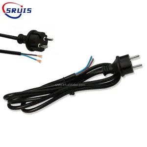 10Ft Euro Mains Cable Schuko Plug Iec 3 Prong Ac 220v H05vv F 3g1.0mm2 Cords Kema-keur Eu C13 Cee 77 Power Cord