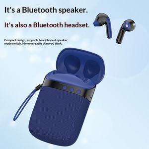 TWS BT Earphone <b>Speaker</b> 2-in-1, Noise Cancelling, Mini Wireless Portable Fabric Design - Product Image 4