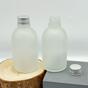 150ml verre givré boisson jus thé café lait bouteille en verre avec bouchon à vis en métal - Product Image 2