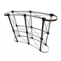Cadre en aluminium Table pop-up Présentoir de comptoir Table de réception d'exposition promotionnelle avec matériau plastique aluminium