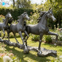 Statues de Pégase sur mesure grandeur nature, modernes, nordiques, en bronze poli, figurines moulées sous pression