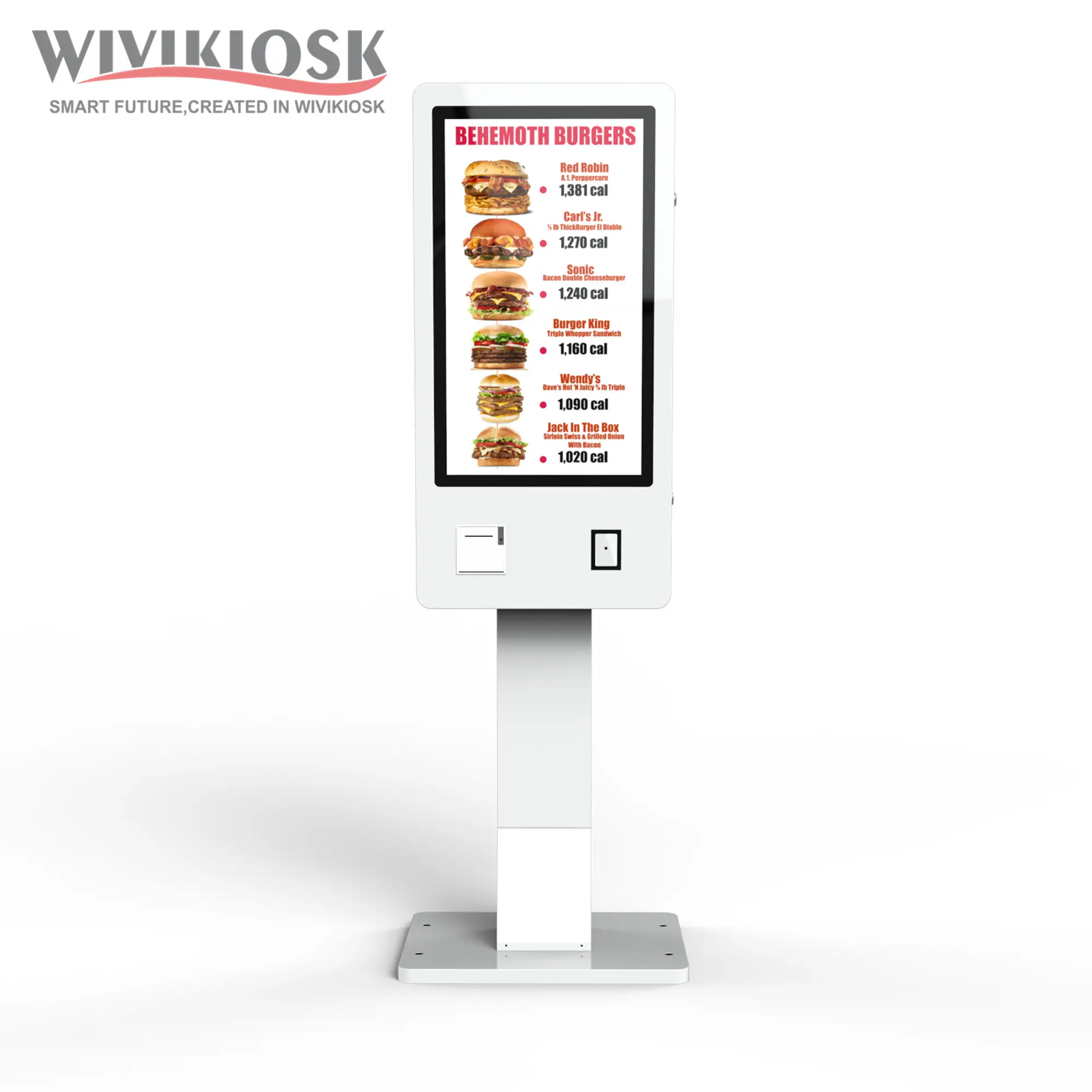 32inch floor standing food ordering self service touch payment kiosk