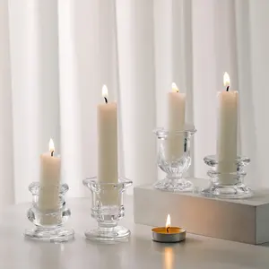 玻璃烛台各种形状透明玻璃烛台装饰水晶烛台烛台