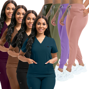 2025 superventas cómodo Jogger Scrubs uniforme conjunto para Mujeres Hombres Hospital salón uniforme médico enfermería Scrub al por mayor - Product Image 1