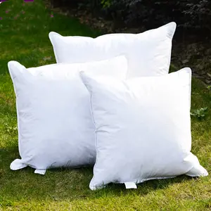 Ruột Gối Hình Vuông Lông Ngỗng Lông Vịt Thoải Mái Bằng Cotton Màu Trắng Bán Sỉ Kích Cỡ Tùy Chỉnh Ruột Gối Nhồi Bên Trong Cho Khách Sạn Gia Đình - Product Image 1