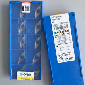 Insertos para Torno CNC Korloys VCGT160408-AK H01, Acero Inoxidable Cuadrado con Recubrimiento PVD, Herramientas de Corte Personalizables OEM - Product Image 4
