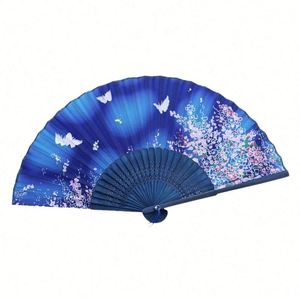 Abanicos de Bambú Satinados Estilo Japonés, Abanicos de Mano Ecológicos, Abanico Enmarcado para Bodas y Fiestas, Bolsa de Regalo, Decoración Art Deco para el Hogar, Pintados - Product Image 5