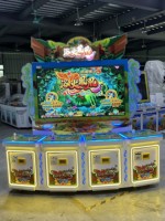 Table de jeu de pêche sur pied QIQU personnalisée pour 4 joueurs Ocean King 4 Brand New World 65 pouces pour salle de jeux américaine