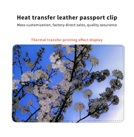 Porte-cartes d'identité et de passeport vierges en cuir PU de haute qualité, impression recto-verso, sublimation