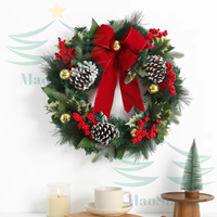 Guirlande de Noël réaliste pour l'extérieur, décoration artificielle en gros, fournisseur OEM personnalisé