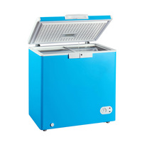 Congélateur coffre à double température et porte unique, 210L, grande capacité, pour usage domestique et commercial