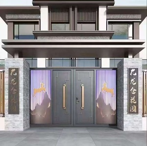 <span class=keywords><strong>Portail</strong></span> coulissant en aluminium thermolaqué écologique sur mesure, <span class=keywords><strong>prix</strong></span> usine, pour entrée de cour, treillis, portails et clôtures 3D - Product Image 2