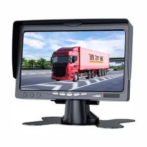 Monitor de carro portátil, espelho retrovisor de alto brilho lcd 5, 7 polegadas, monitor de tv, visão traseira, monitor de ônibus, suporta vários idiomas