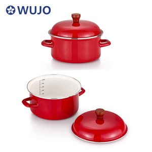 Bộ nồi sứ tráng men đỏ 5 chiếc năm 2022 - Product Image 6